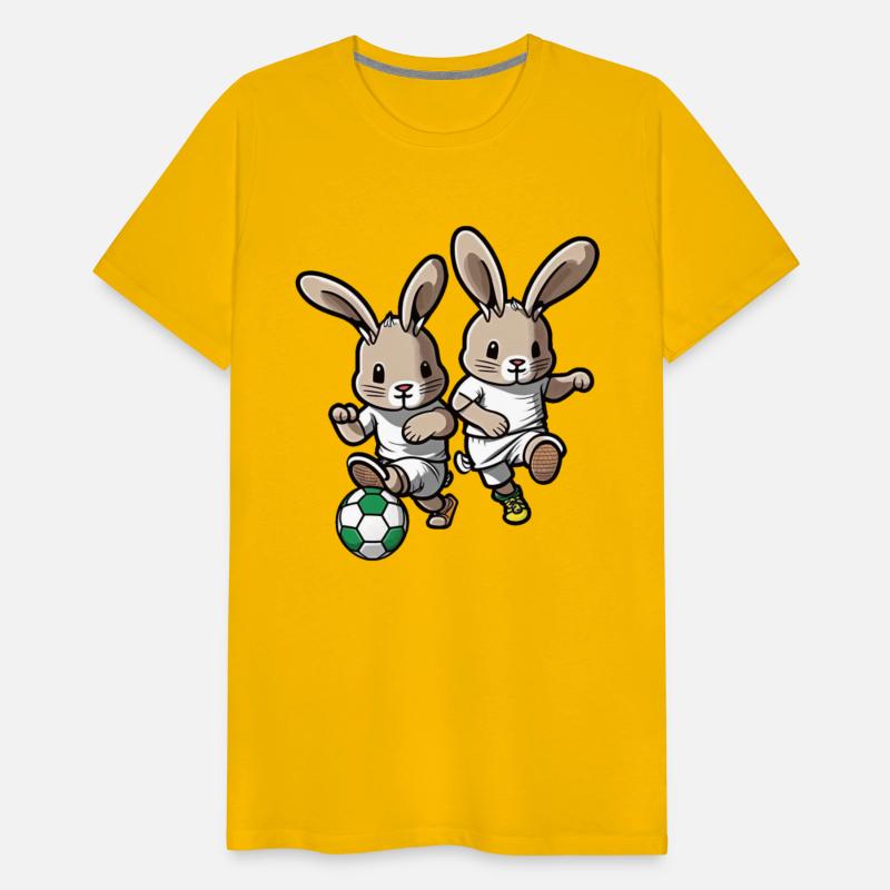 Bunnies playing football soccer cute bunny ball