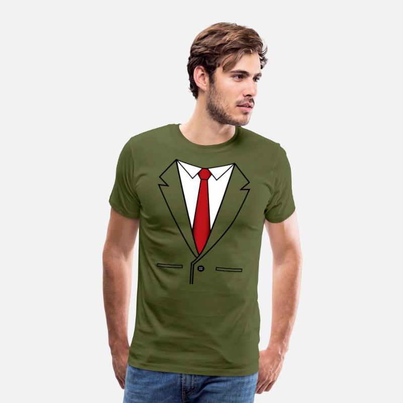 Business Suit With Red Tie