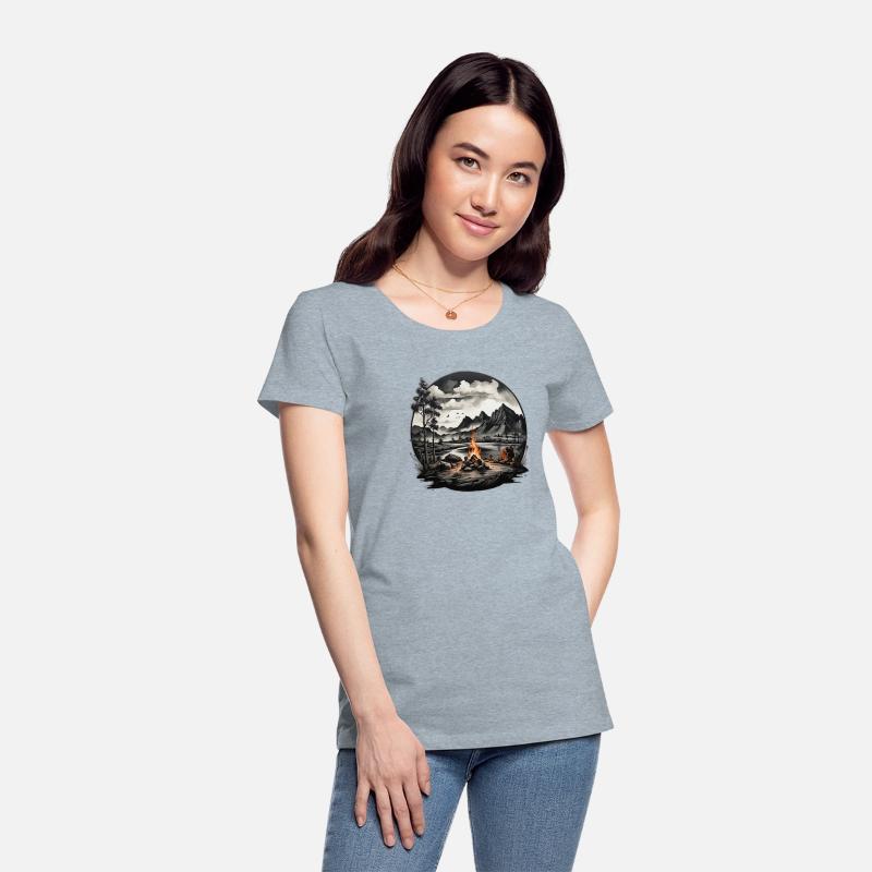 campfire while camping