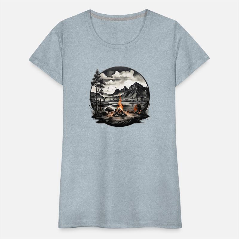 campfire while camping