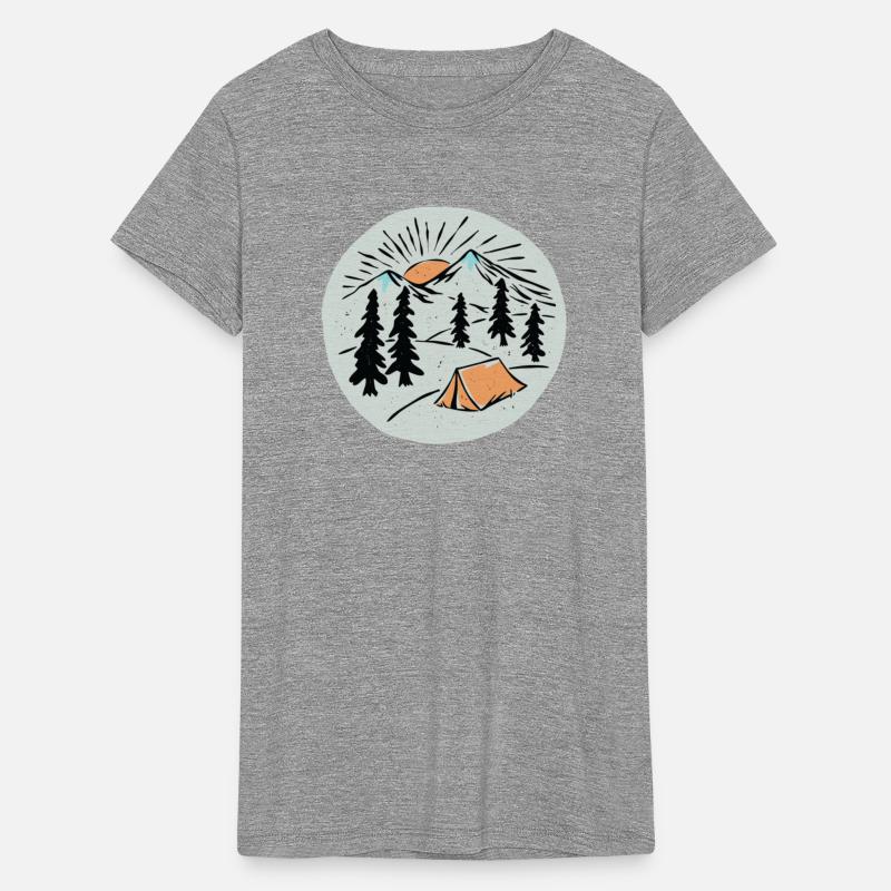 Camping nostalgia blue