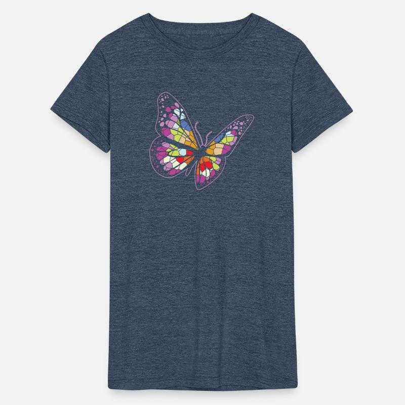 Celestial Stained Glass Butterfly Mystical Night