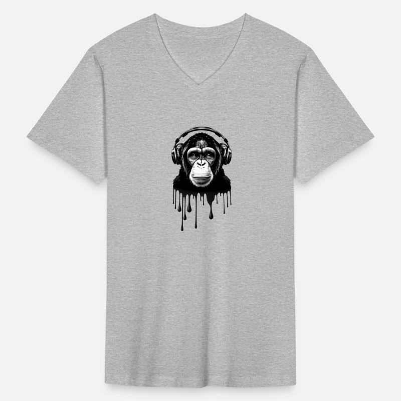 Chimpanzee with Headphones Monkey Music DJ