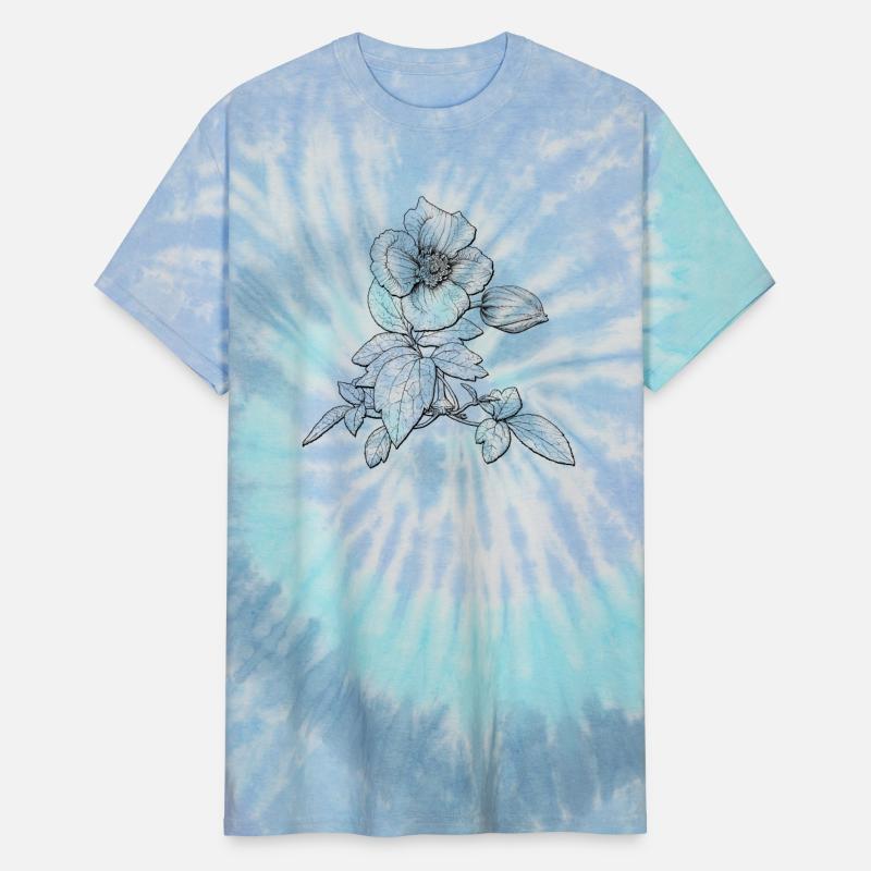 Clematis Flower Ink Pen Drawing Climbing Plant