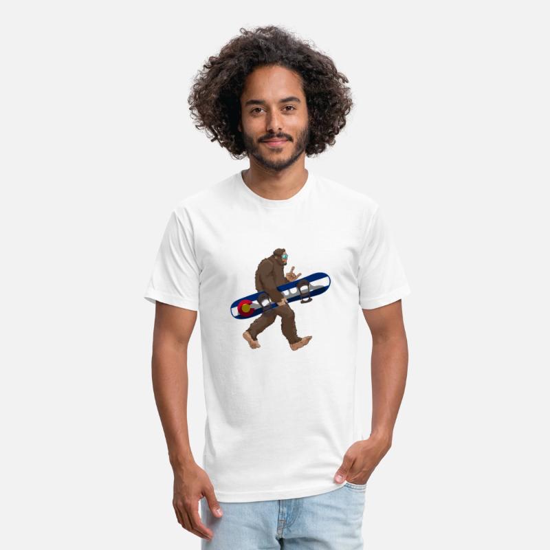 Colorado Flag Snowboarding Bigfoot For