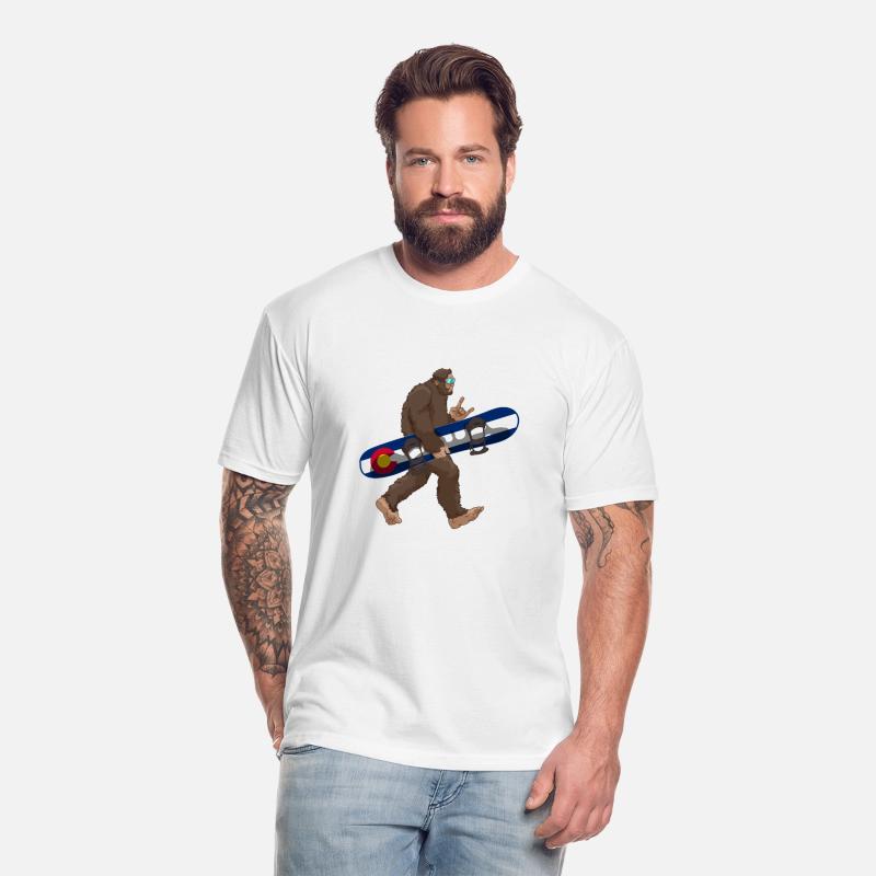 Colorado Flag Snowboarding Bigfoot For