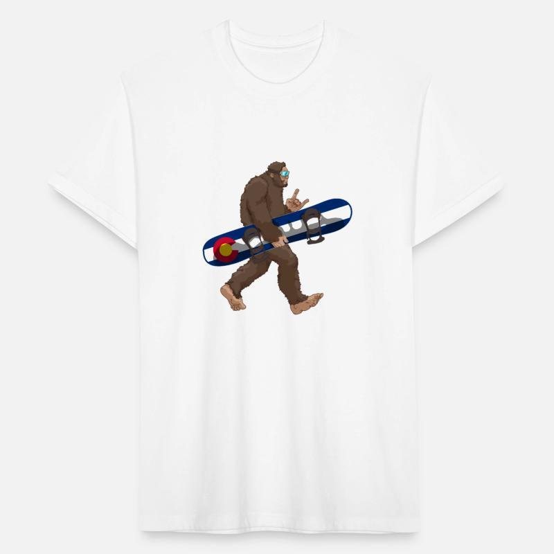 Colorado Flag Snowboarding Bigfoot For