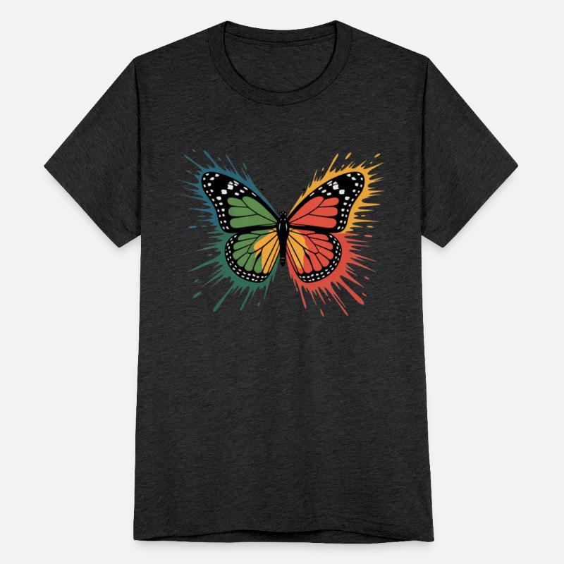 Colorful Butterfly With Color Explosion