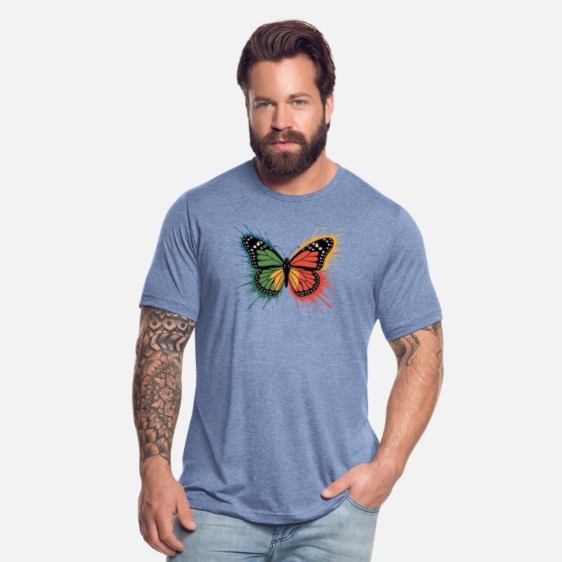 Colorful Butterfly With Color Explosion