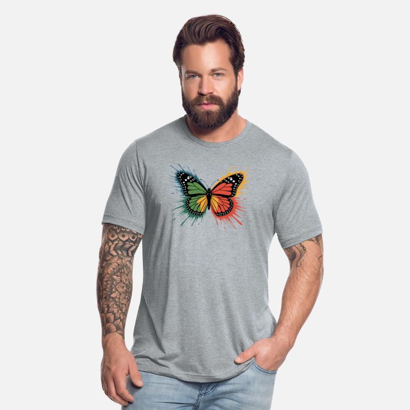 Colorful Butterfly With Color Explosion
