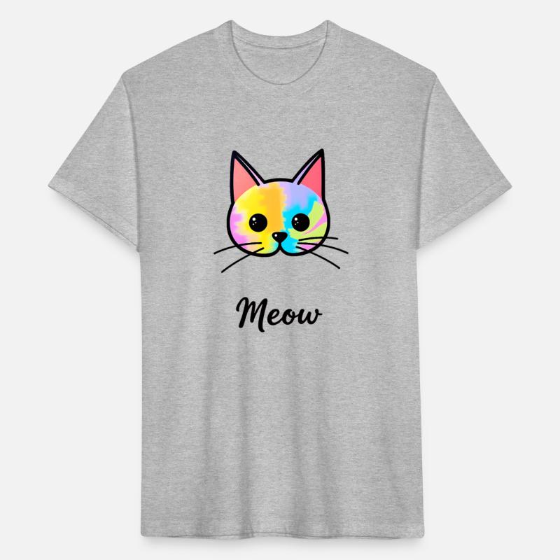 Colorful Cat Face: Vibrant Feline Art