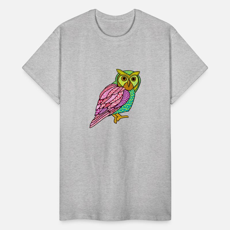Colorful Owl Painted Art Nocturnal Bird Lover Cool
