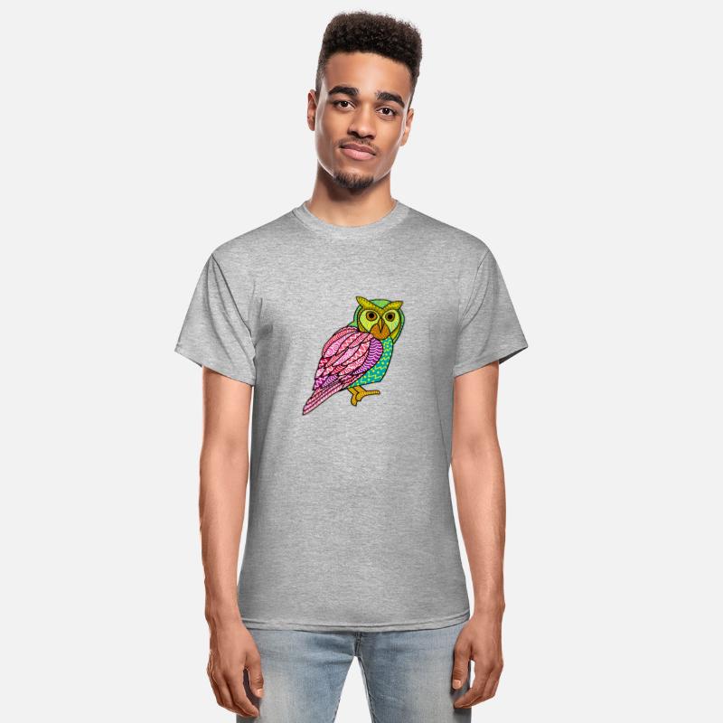 Colorful Owl Painted Art Nocturnal Bird Lover Cool