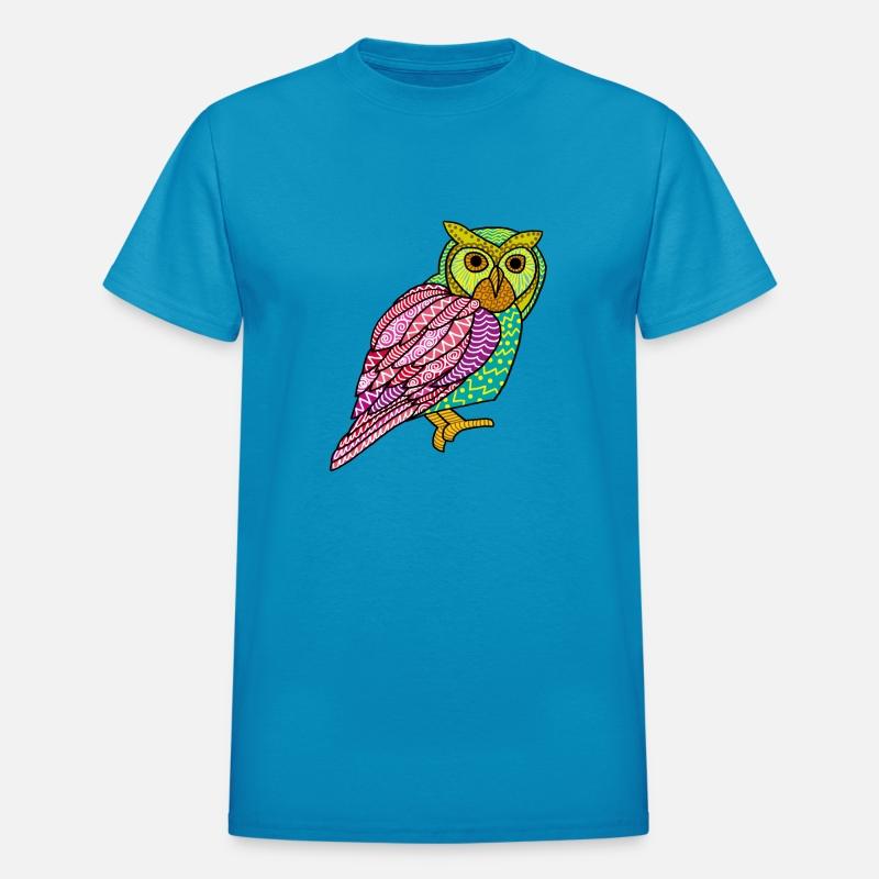 Colorful Owl Painted Art Nocturnal Bird Lover Cool