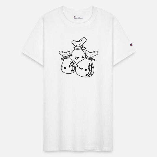 comic money bags friends