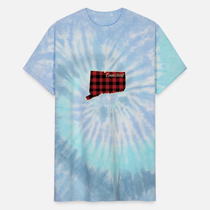 Connecticutt Buffalo Plaid Silhouette Home State