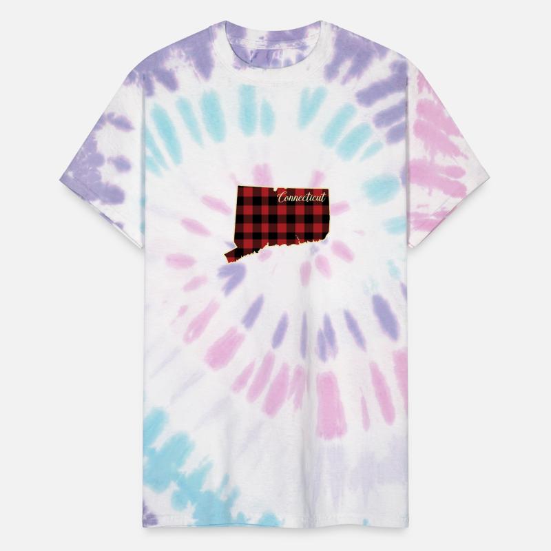 Connecticutt Buffalo Plaid Silhouette Home State