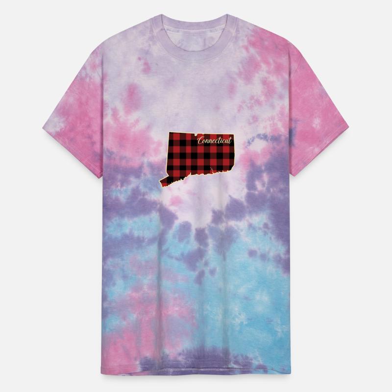 Connecticutt Buffalo Plaid Silhouette Home State