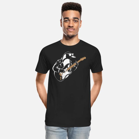 Cool Penguin Playing Electric Guitar With Style