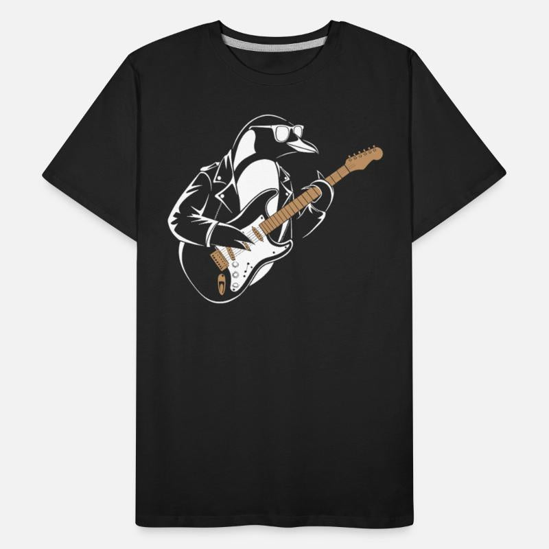 Cool Penguin Playing Electric Guitar With Style