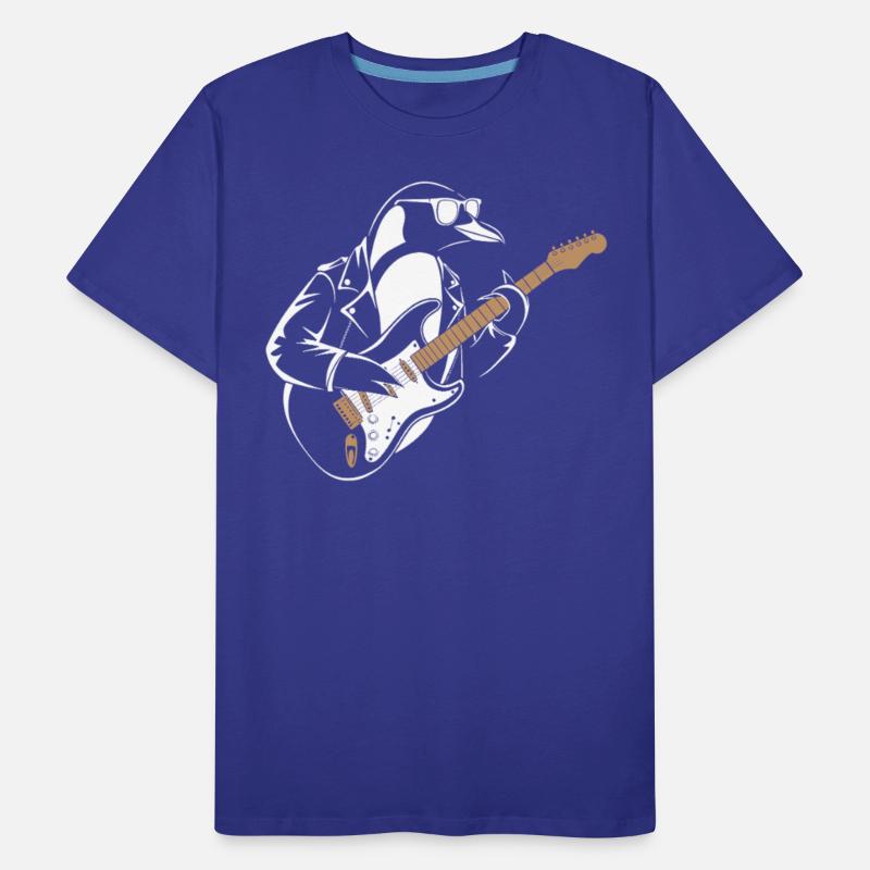 Cool Penguin Playing Electric Guitar With Style