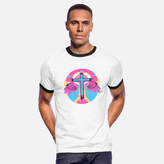 Cool Surrealist Cross with Wings D7
