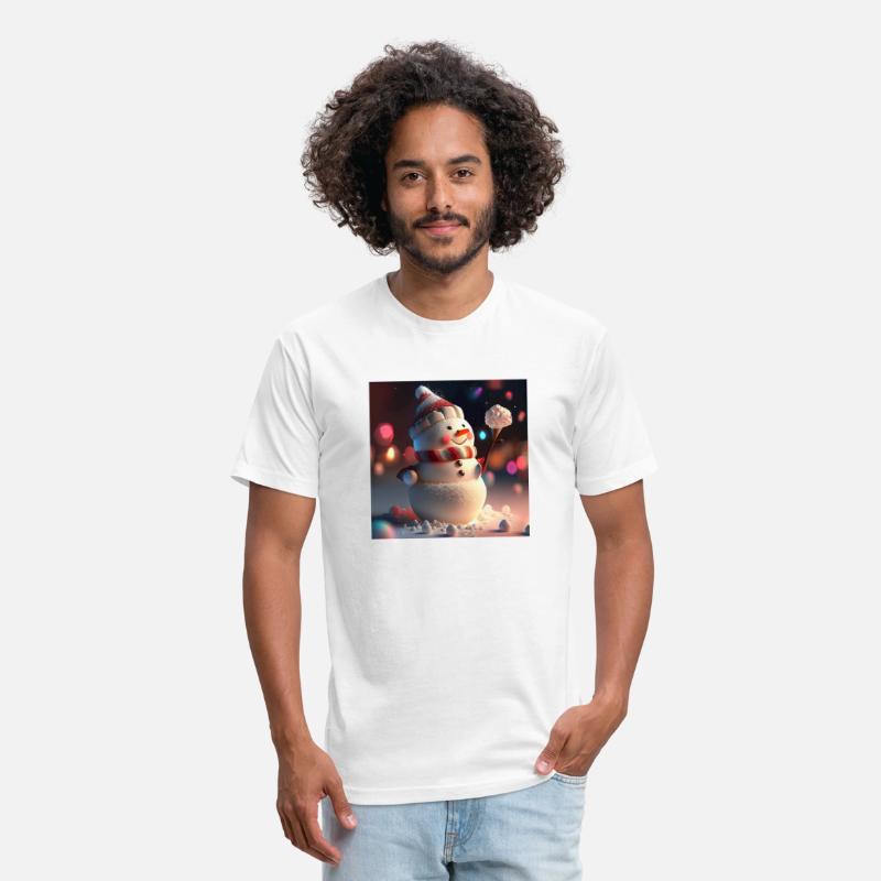 Snowman holding Candy