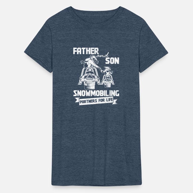 Snowmobile Father and Son Snowmobiling Ski Lover