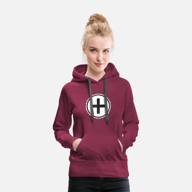 Sponge stencil Cross inside circle