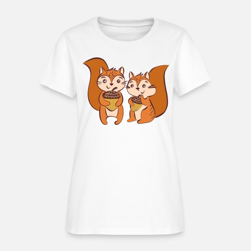 Squirrels With Acorn Nuts