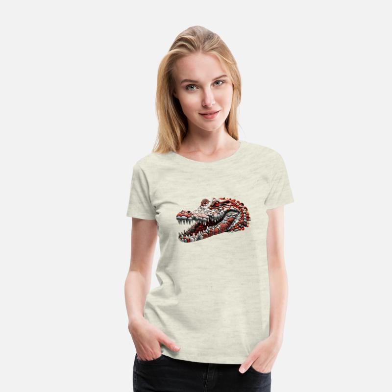 Stealth Hunter Crocodile Pebble Art Depiction