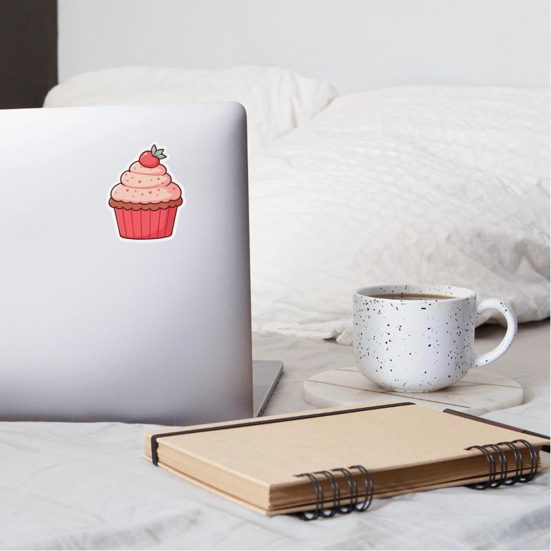 Sweet Strawberry Cupcake Illustration
