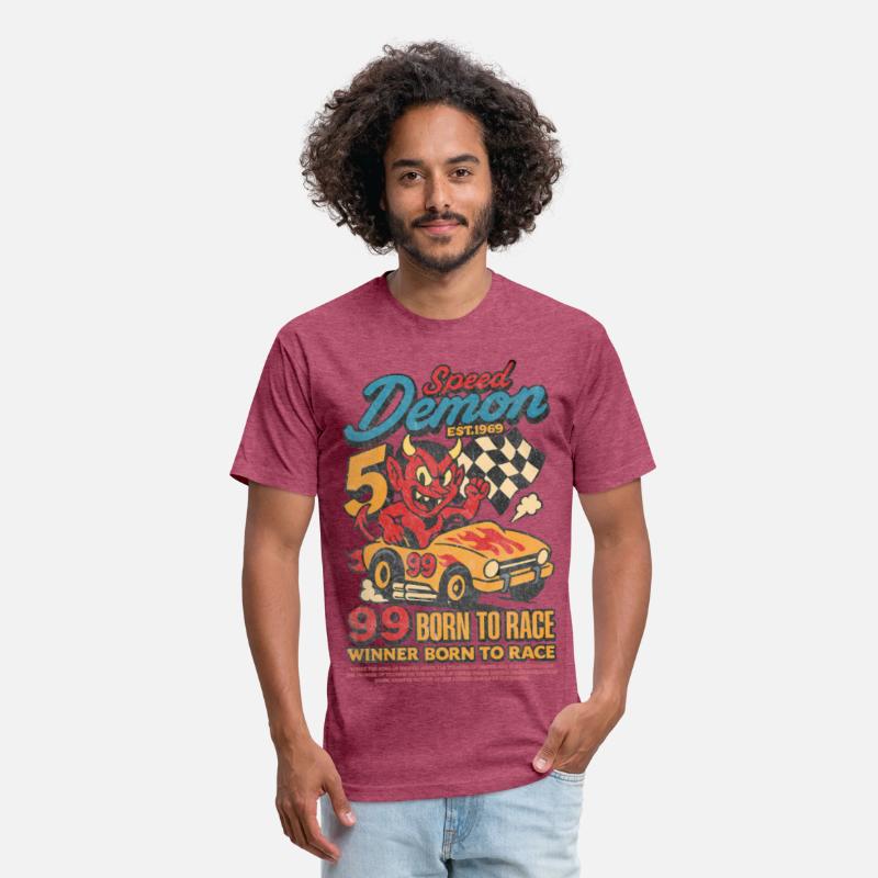 Street Speed Demon – Retro Devil Racer Tee