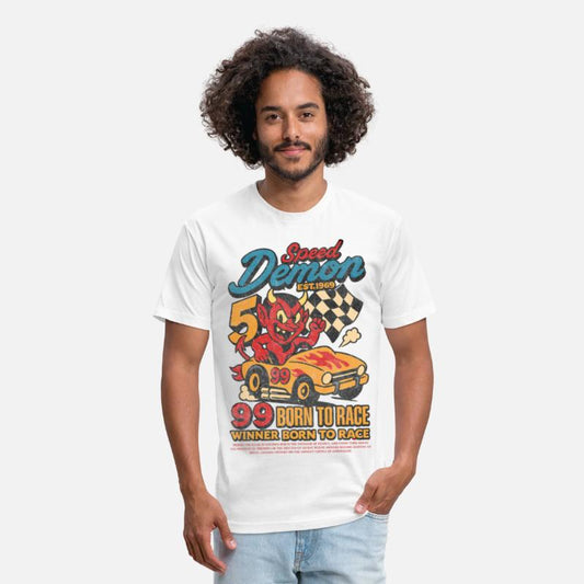 Street Speed Demon – Retro Devil Racer Tee