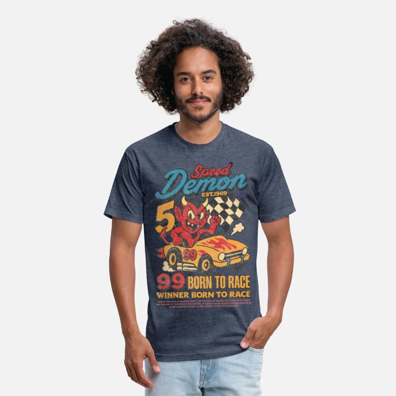 Street Speed Demon – Retro Devil Racer Tee