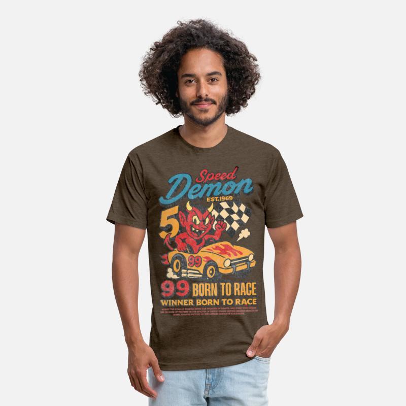 Street Speed Demon – Retro Devil Racer Tee