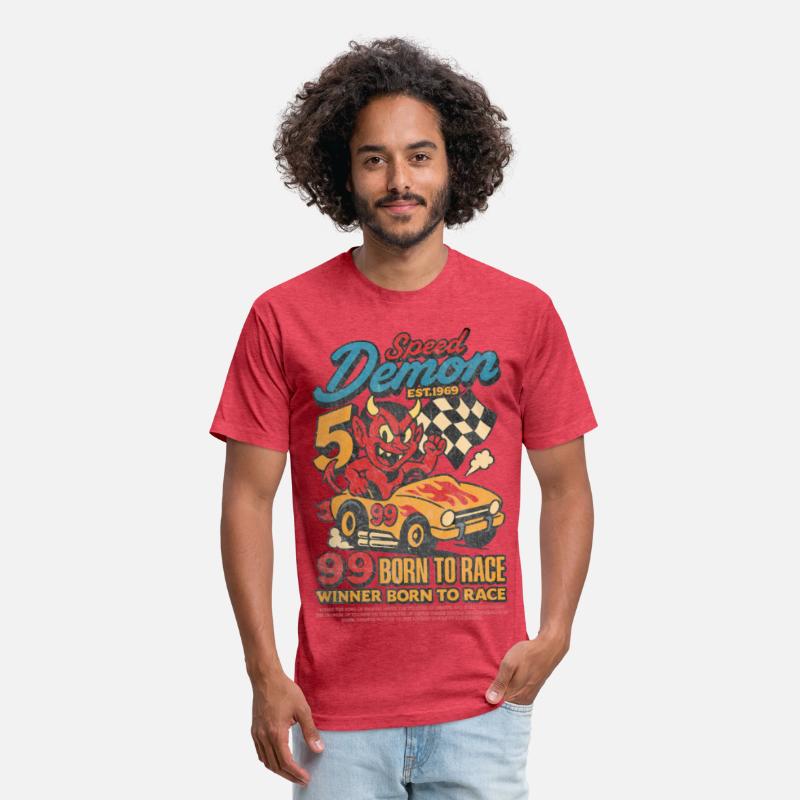 Street Speed Demon – Retro Devil Racer Tee