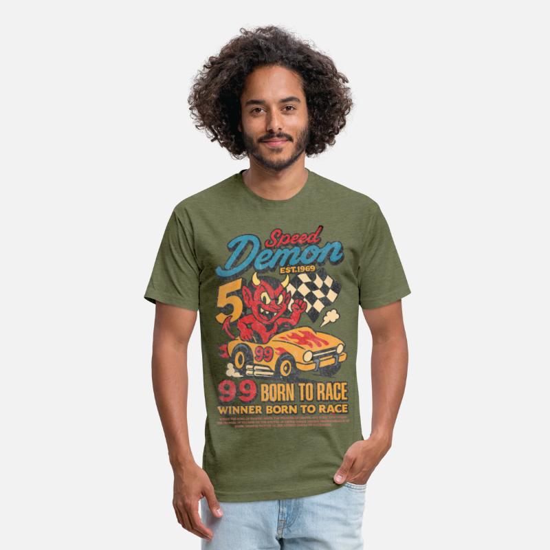 Street Speed Demon – Retro Devil Racer Tee
