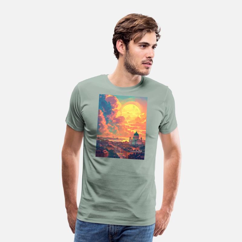 Sunset in Helsinki Finland