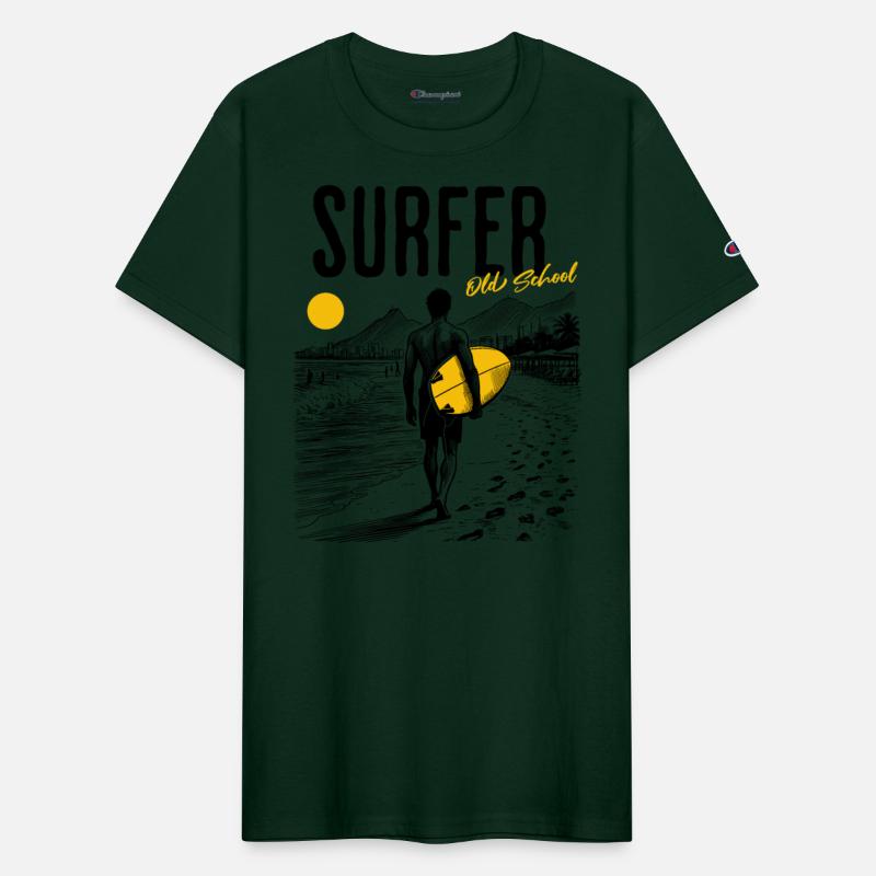 Surfer Old School on the Beach