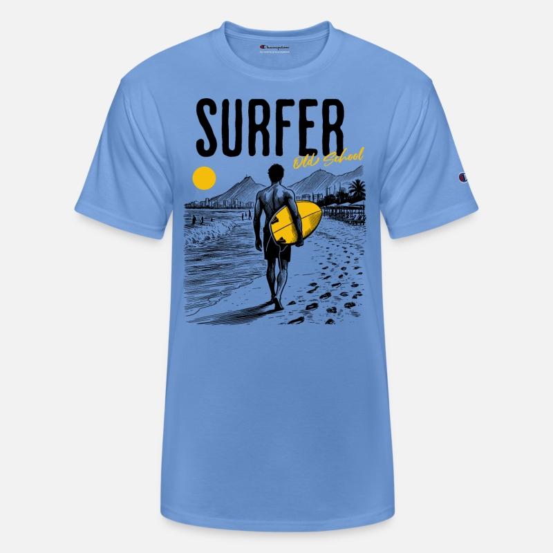 Surfer Old School on the Beach