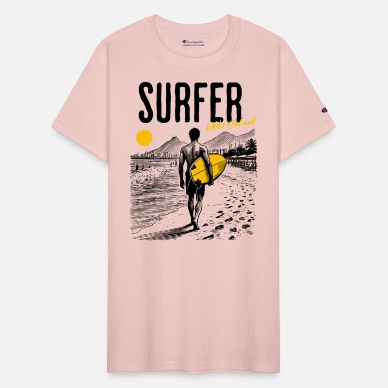 Surfer Old School on the Beach