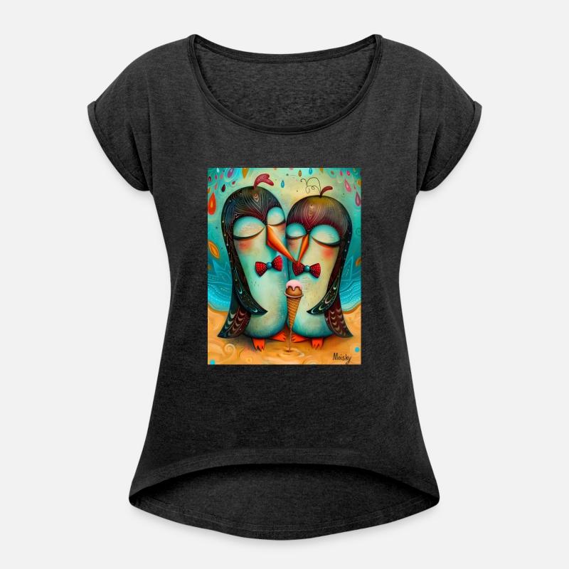 Sweetheart Waddle: Penguins Sharing a Moment.