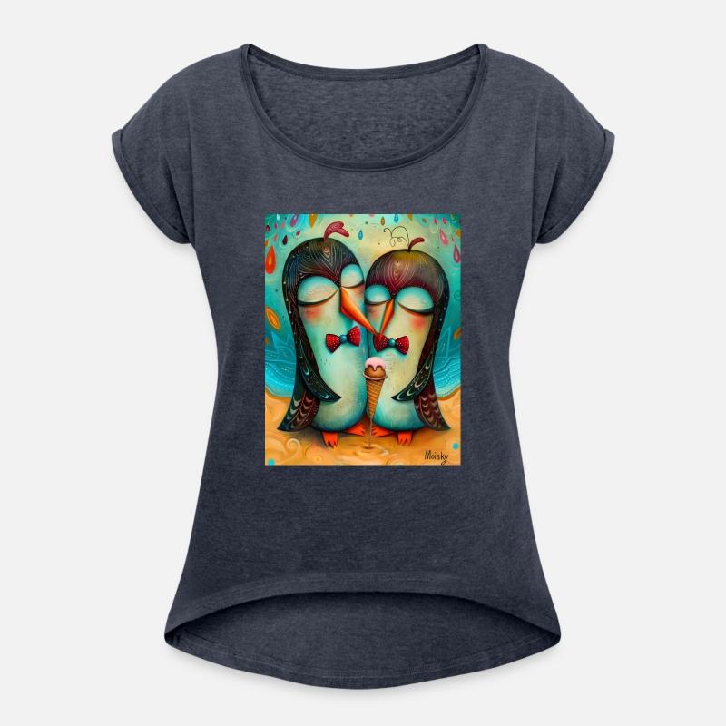 Sweetheart Waddle: Penguins Sharing a Moment.