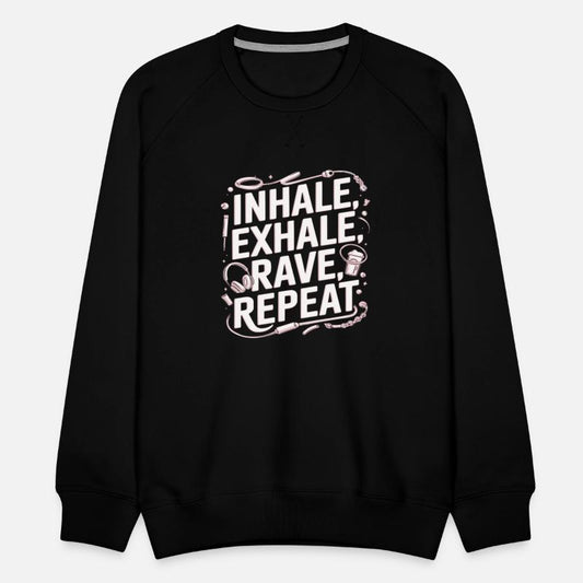 Techno EDM DJ Gift - Inhale Exhale Rave Repeat