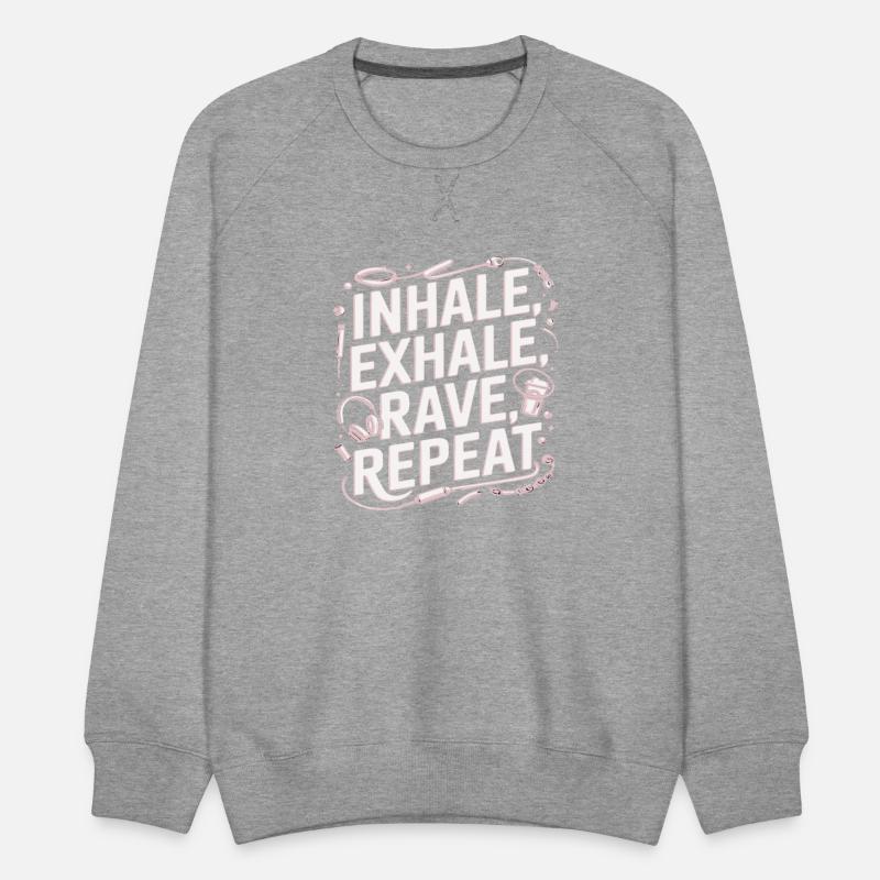 Techno EDM DJ Gift - Inhale Exhale Rave Repeat