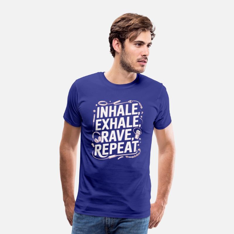 Techno EDM DJ Gift - Inhale Exhale Rave Repeat