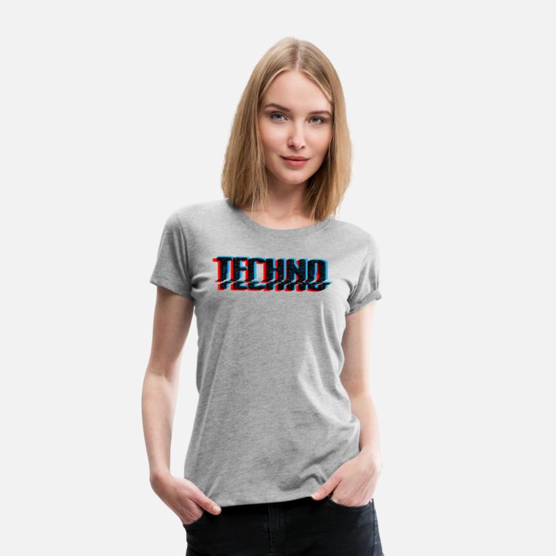 Techno Music Retro Glitch Blue and Red Edition