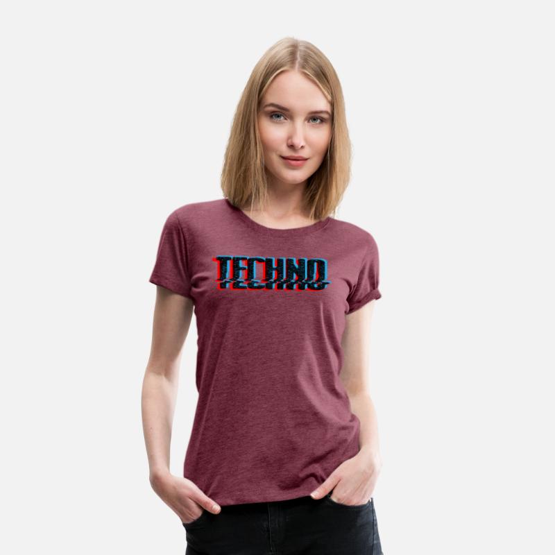 Techno Music Retro Glitch Blue and Red Edition