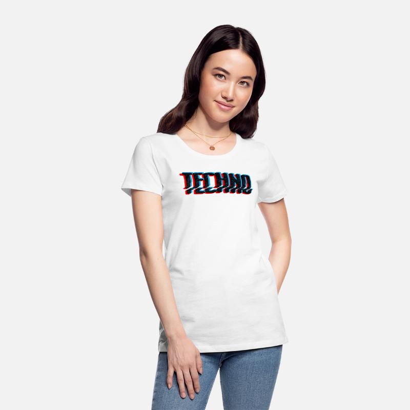 Techno Music Retro Glitch Blue and Red Edition